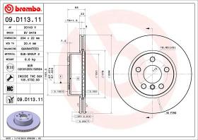 BREMBO 09D11311 - DISCO DE FRENO