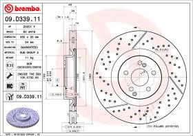 BREMBO 09D33911 - DISCO DE FRENO