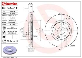 BREMBO 09D41411 - DISCO DE FRENO