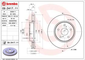 BREMBO 09D41711 - DISCO DE FRENO