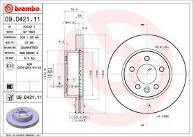 BREMBO 09D42111 - DISCO DE FRENO