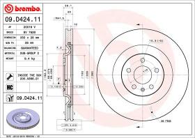 BREMBO 09D42411 - DISCO DE FRENO