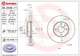 BREMBO 09D42611 - DISCO DE FRENO
