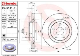 BREMBO 09D44411 - DISCO DE FRENO