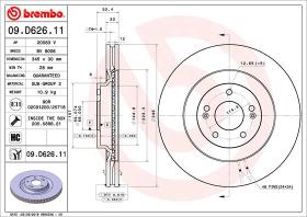 BREMBO 09D62611 - DISCO DE FRENO