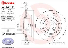 BREMBO 09N36111 - DISCO DE FRENO