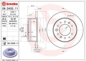 BREMBO 08D43211 - DISCO DE FRENO
