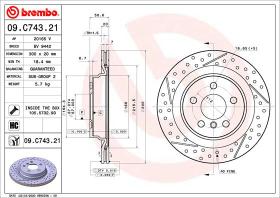 BREMBO 09C74321 - DISCO DE FRENO