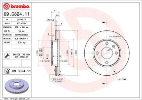 BREMBO 09C82411 - DISCO DE FRENO