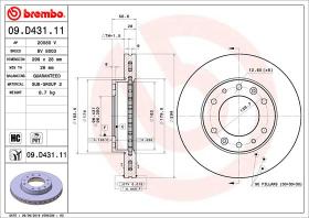 BREMBO 09D43111 - DISCO DE FRENO
