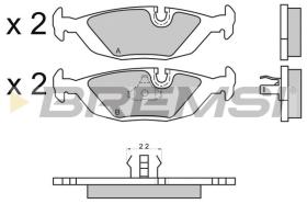 BREMSI BP2456 - B. PADS VOLVO, SAAB