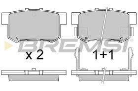 BREMSI BP2544 - B. PADS FIAT, HONDA, SUZUKI, ROVER, MG