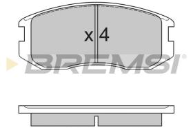 BREMSI BP2558 - B. PADS MITSUBISHI, DAIHATSU, PROTON
