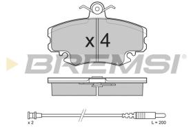 BREMSI BP2590 - B. PADS RENAULT, PEUGEOT, DACIA, LADA