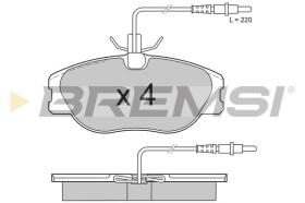 BREMSI BP2598 - B. PADS FIAT, PEUGEOT, CITROEN, LANCIA
