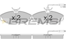 BREMSI BP2614 - B. PADS FIAT, PEUGEOT, CITROEN