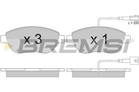 BREMSI BP2943 - B. PADS FIAT, OPEL, LANCIA, ABARTH