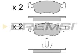 BREMSI BP2951 - B. PADS FIAT, FORD