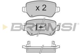 BREMSI BP3027 - B. PADS OPEL, LADA, KIA, HYUNDAI