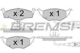 BREMSI BP3031 - B. PADS VW, SKODA