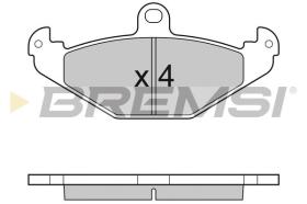 BREMSI BP3033 - B. PADS OPEL, LOTUS