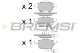 BREMSI BP3071 - B. PADS VW, AUDI, SEAT, SKODA