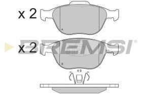 BREMSI BP3078 - B. PADS FORD