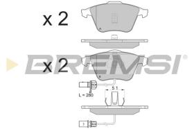 BREMSI BP3081 - B. PADS AUDI