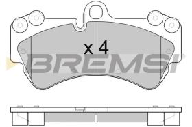 BREMSI BP3098 - B. PADS MERCEDES-BENZ, VW, PORSCHE