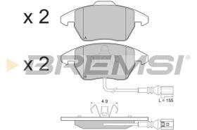 BREMSI BP3103 - B. PADS VW, AUDI, SEAT, SPYKER, SKODA