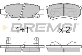 BREMSI BP3106 - B. PADS DODGE, CHRYSLER, MITSUBISHI