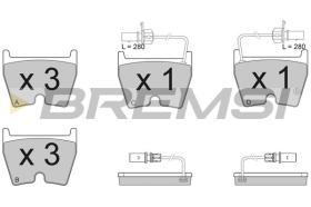 BREMSI BP3114 - B. PADS VW, AUDI, LAMBORGHINI