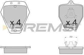 BREMSI BP3120 - B. PADS AUDI