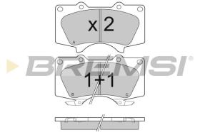 BREMSI BP3139 - B. PADS TOYOTA, MITSUBISHI