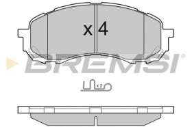 BREMSI BP3141 - B. PADS SUBARU