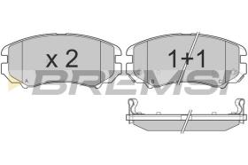 BREMSI BP3146 - B. PADS KIA, HYUNDAI, MITSUBISHI