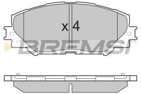 BREMSI BP3251 - B. PADS TOYOTA, LANCIA, SUBARU