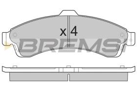 BREMSI BP3308 - B. PADS ISUZU, CHEVROLET, SAAB