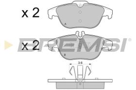 BREMSI BP3328 - B. PADS MERCEDES-BENZ