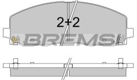 BREMSI BP3543 - B. PADS FIAT, VW, LANCIA, JEEP, DODGE