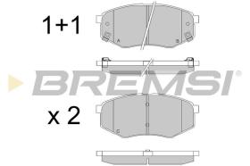 BREMSI BP3547 - B. PADS KIA, HYUNDAI
