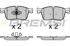 BREMSI BP3697 - B. PADS LAND ROVER, JAGUAR