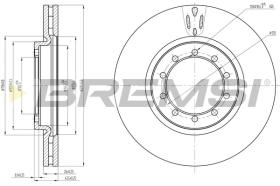 BREMSI CD5182V - B. DISC FRONT DIA.290 VENT. RENAULT MAST